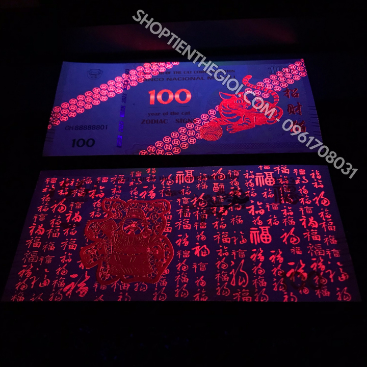 Tiền Lì Xì 100 Dola Macao Hình Con Mèo 2023